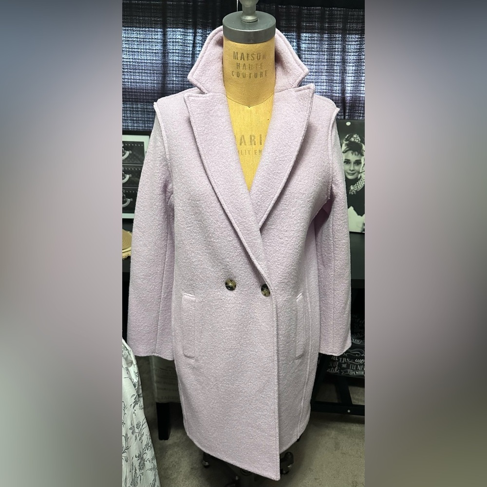 J. Crew Double-Breasted Lilac Pea Coat